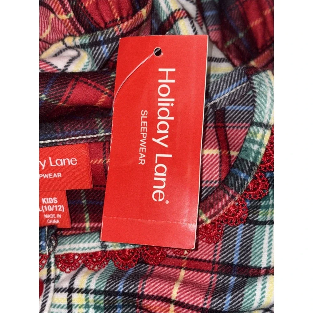 Little & Big‎ Kids Winterton Plaid Matching Family Pajamas Nightgown Large 10/12